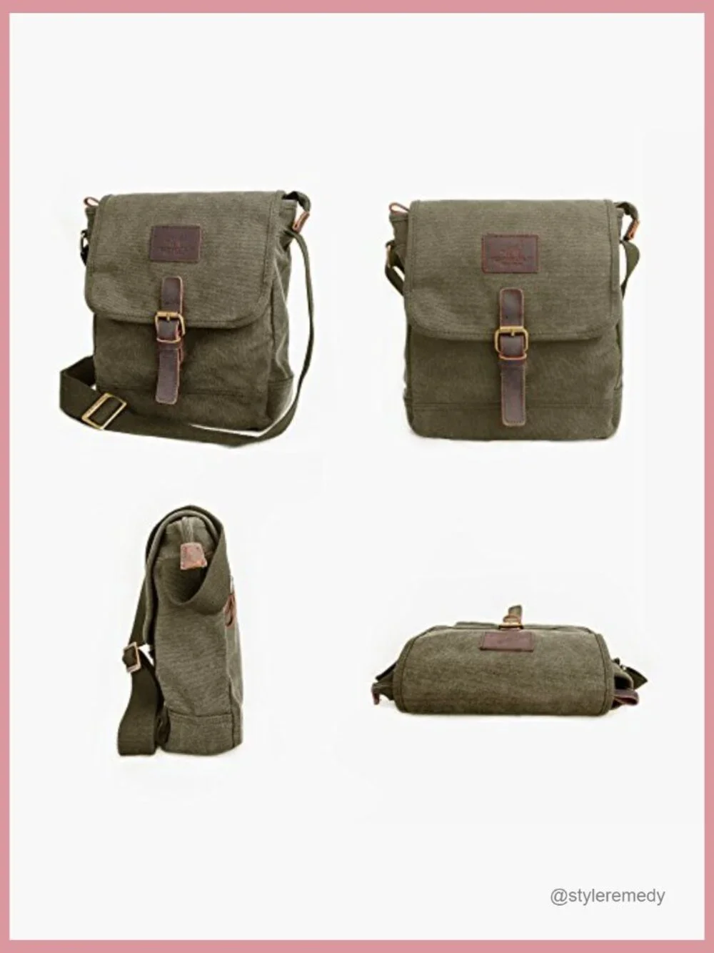 Canvas Messenger Bag Small Crossbody Casual Travel Shoulder Bag Anti Theft